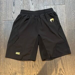 Black Athletic Shorts with Moisture-Wicking Fabric